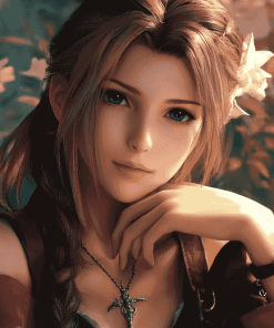 Aerith Gainsborough Anime Diamond Painting