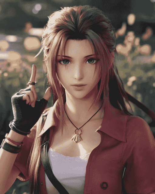 Aerith Gainsborough Fantasy Diamond Painting