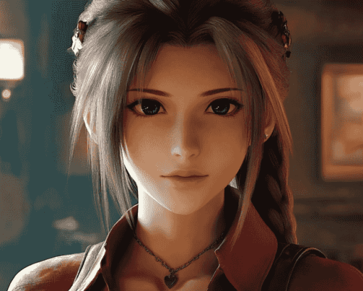 Aerith Gainsborough Fantasy Diamond Painting