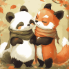 Aesthetic Animal Duo Diamond Painting