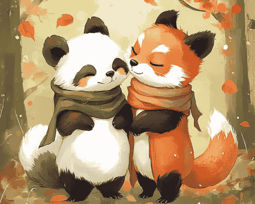 Aesthetic Animal Duo Diamond Painting