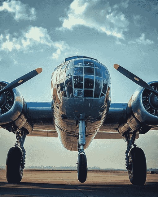 Aesthetic B25 Mitchell Aircraft Diamond Painting