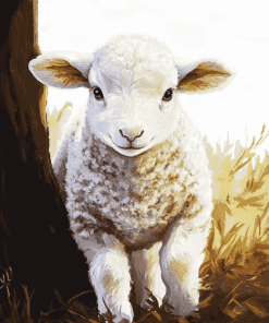 Aesthetic Baby Lamb Diamond Painting