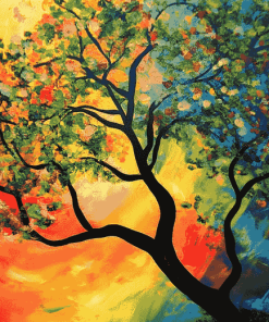 Aesthetic Colorful Tree Diamond Painting