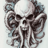 Aesthetic Octopus Skull Diamond Painting