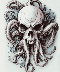 Aesthetic Octopus Skull Diamond Painting