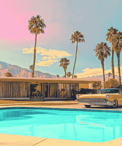 Aesthetic Palm Springs Landscape Diamond Painting