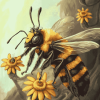 Aesthetic Queen Bee Animation Diamond Painting