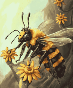 Aesthetic Queen Bee Animation Diamond Painting