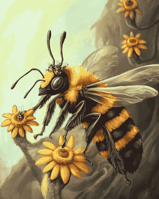 Aesthetic Queen Bee Animation Diamond Painting