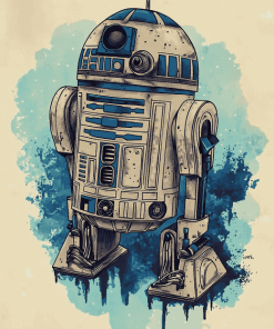 Aesthetic R2d2 Robot Diamond Painting