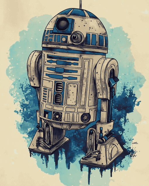 Aesthetic R2d2 Robot Diamond Painting