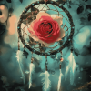 Aesthetic Rose Dreamcatcher Diamond Painting