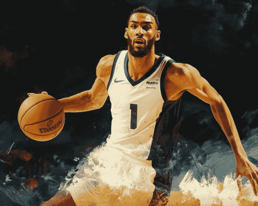 Aesthetic Rudy Gobert Basketball Diamond Painting