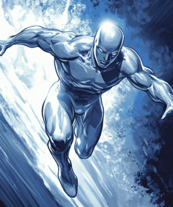 Aesthetic Silver Surfer Diamond Painting