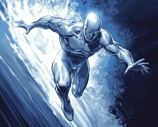 Aesthetic Silver Surfer Diamond Painting