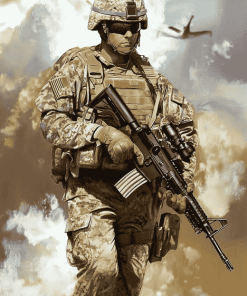 Aesthetic US Marines Diamond Painting