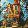 Aesthetic Whimsical Houses Diamond Painting