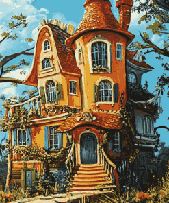 Aesthetic Whimsical Houses Diamond Painting