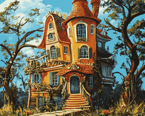 Aesthetic Whimsical Houses Diamond Painting