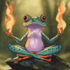 Aesthetic Zen Frog Meditation Diamond Painting