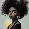 Afro Lady Diamond Painting