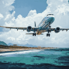 Aircraft Landings at Maho Beach Diamond Painting