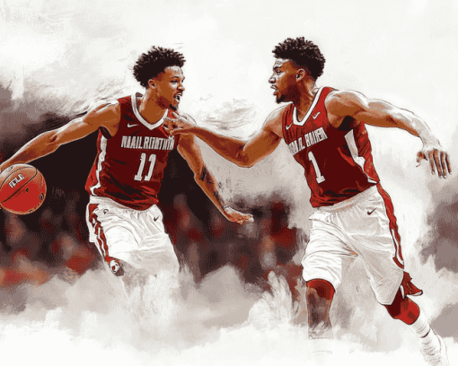 Alabama Crimson Tide Basketballers Diamond Painting