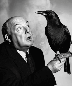 Alfred Hitchcock Black and White Diamond Painting