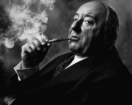 Alfred Hitchcock Black and White Diamond Painting