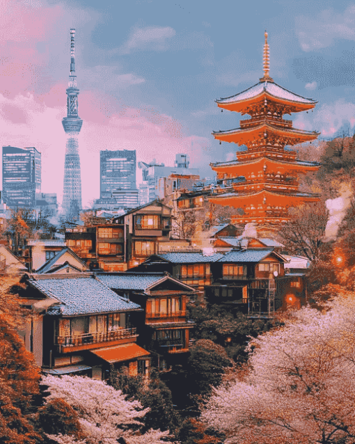 Amazing Japanese Cities Diamond Painting