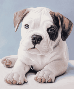 American Bulldog Puppy Diamond Painting