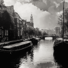 Amsterdam Black And White Barges Diamond Painting