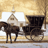 Antique Horse Carriages Diamond Painting