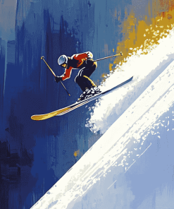 Artistic Ski Jump Animation Diamond Painting