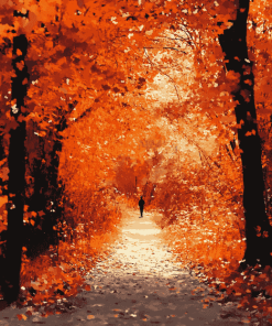 Autumn Walk Landscape Diamond Painting