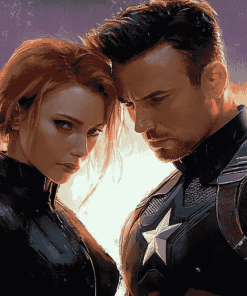 Avengers Clint Natasha Diamond Painting