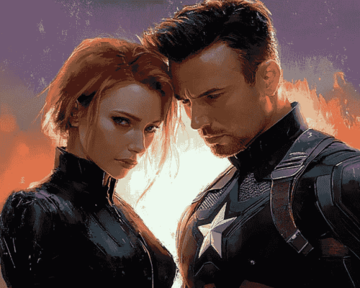 Avengers Clint Natasha Diamond Painting