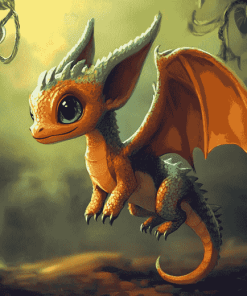 Baby Dragon Fantasy Diamond Painting