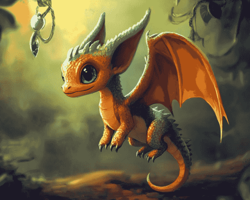 Baby Dragon Fantasy Diamond Painting