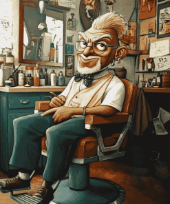 Barbershop Animation Diamond Painting