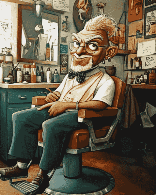 Barbershop Animation Diamond Painting