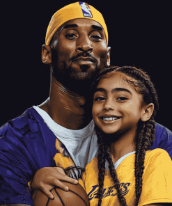 Basketball Legends Kobe and Gianna Diamond Painting