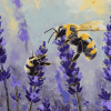 Bees and Lavender Serenity Diamond Painting