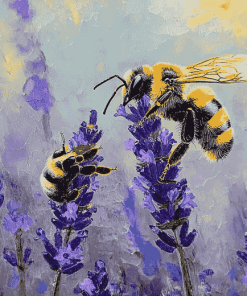 Bees and Lavender Serenity Diamond Painting