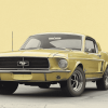 Beige Mustang 1967 Diamond Painting