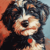 Bernedoodle Puppy Diamond Painting