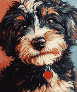 Bernedoodle Puppy Diamond Painting