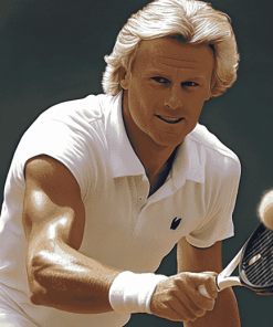 Bjorn Borg Tennis Legend Diamond Painting