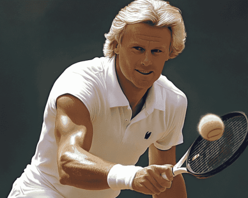 Bjorn Borg Tennis Legend Diamond Painting